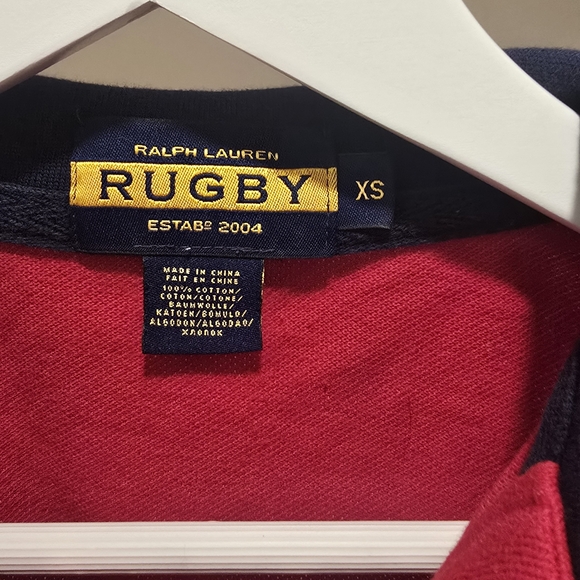 VINTAGE Ralph Lauren Rugby Red Shirt - Picture 3 of 5